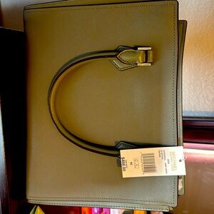 Michael Kors Large Army Green “Hope” Satchel Leather
